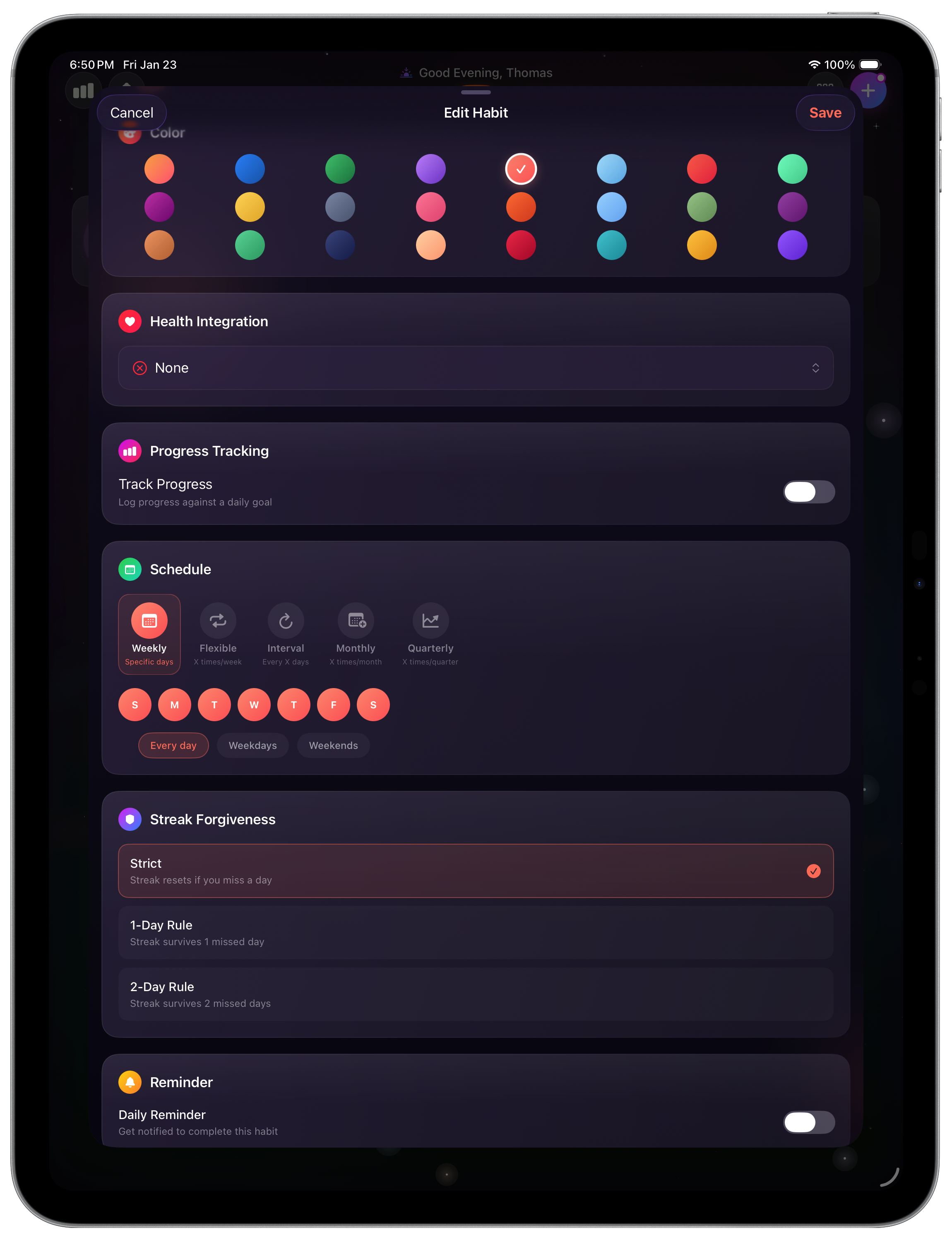 DayZero iPad templates