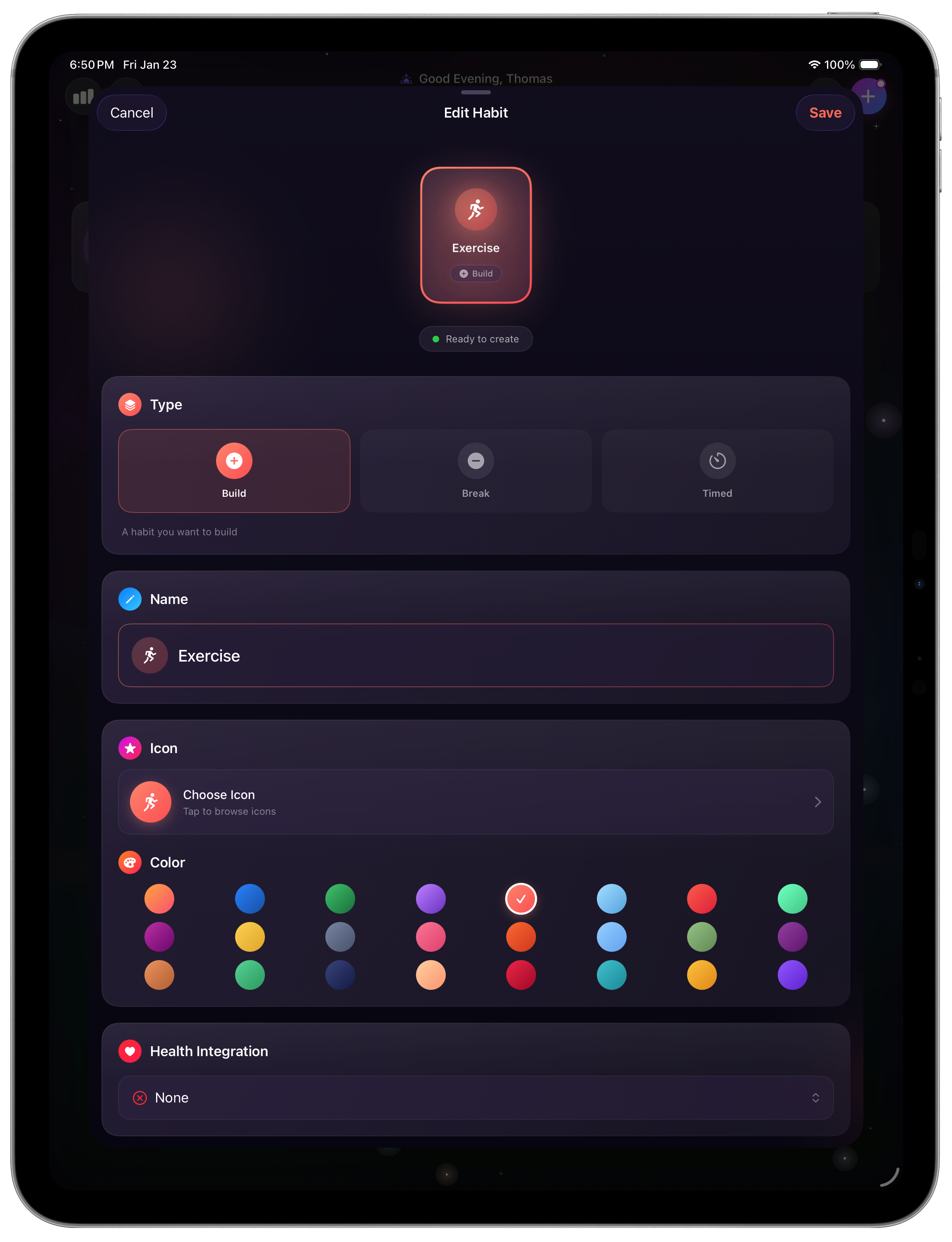 DayZero iPad detail view